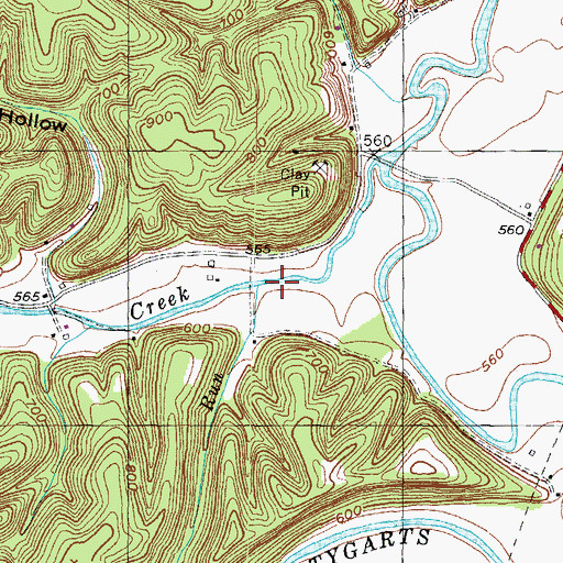 Topographic Map of Buck Run, KY