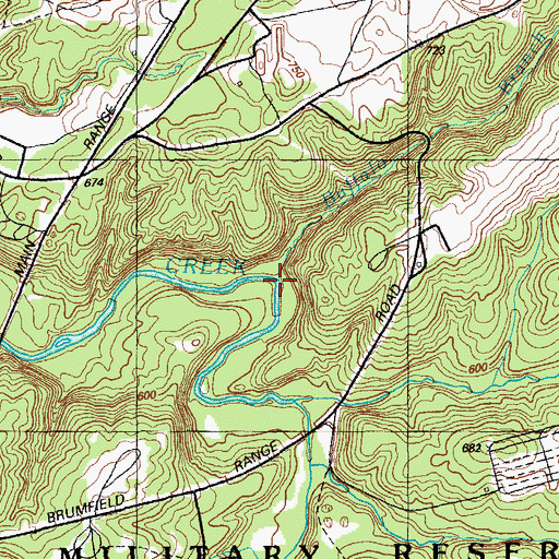 Topographic Map of Buffalo Branch, KY
