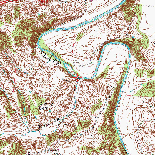 Topographic Map of Butlers Branch, KY