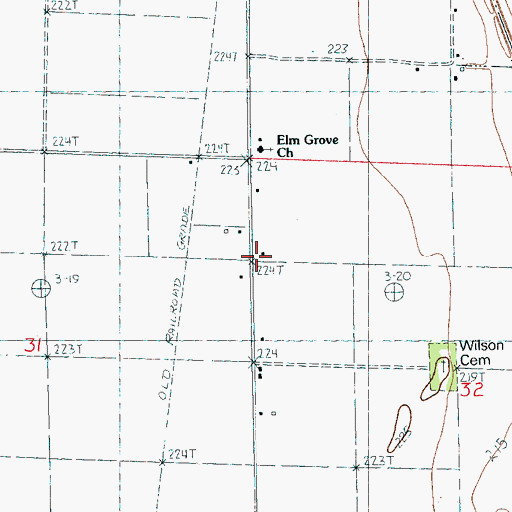 Topographic Map of Elk Grove School, AR