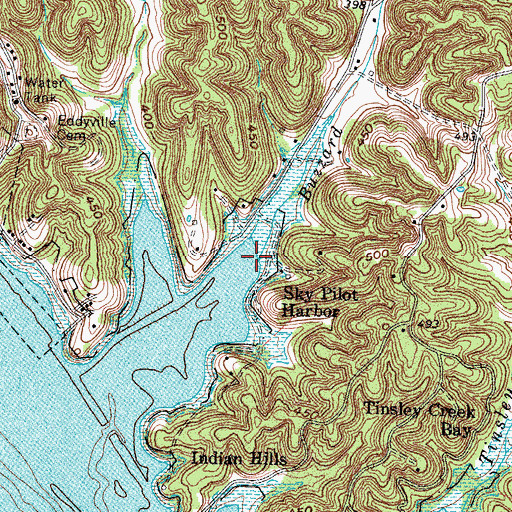 Topographic Map of Buzzard Creek, KY