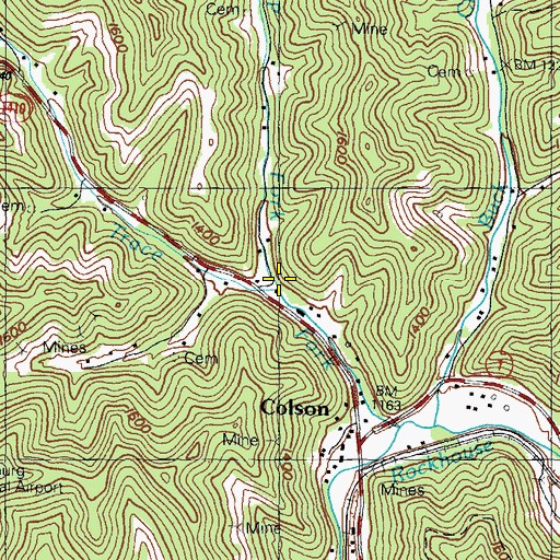 Topographic Map of Camp Fork, KY