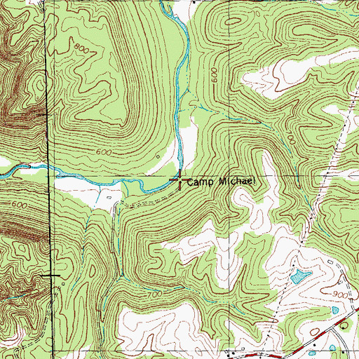 Topographic Map of Camp Michael, KY
