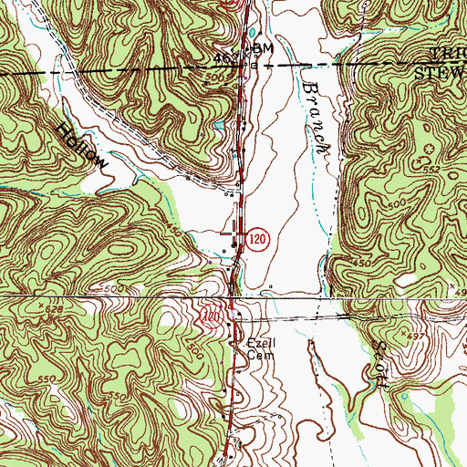 Topographic Map of Cheatam Hollow, TN