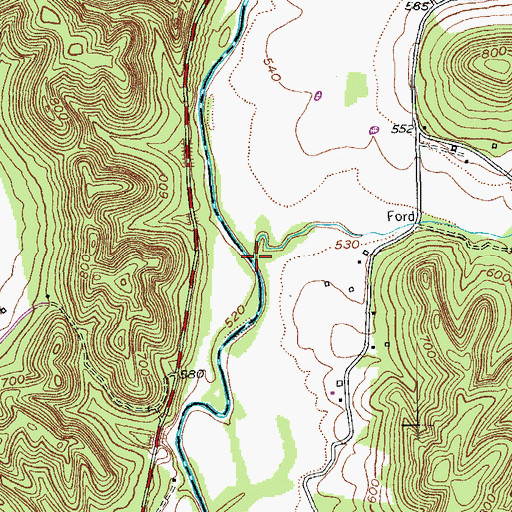 Topographic Map of Christie Creek, KY