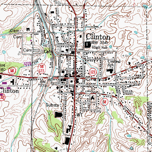 Topographic Map of Clinton, KY