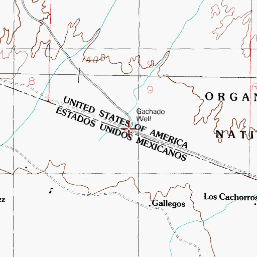 Topographic Map of Gachado Well, AZ