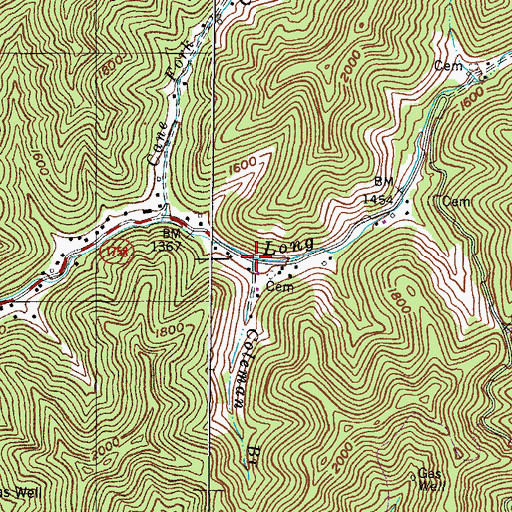 Topographic Map of Coleman Branch, KY
