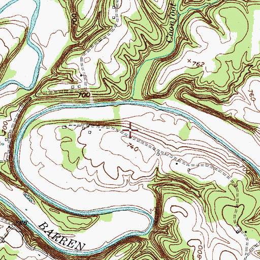 Topographic Map of Coonfoot Branch, KY