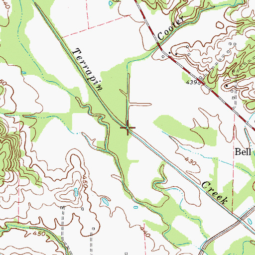 Topographic Map of Cooter Creek, KY