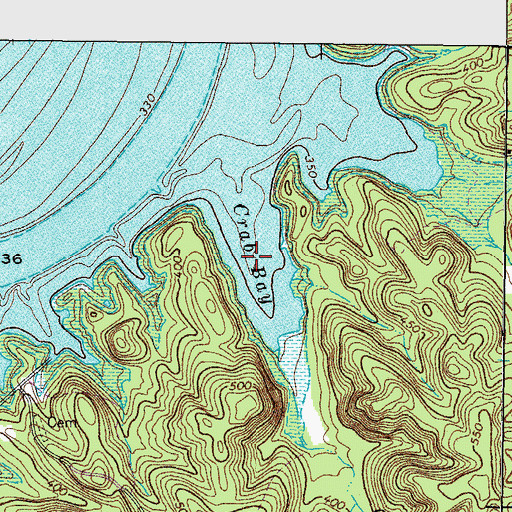 Topographic Map of Crab Bay, KY