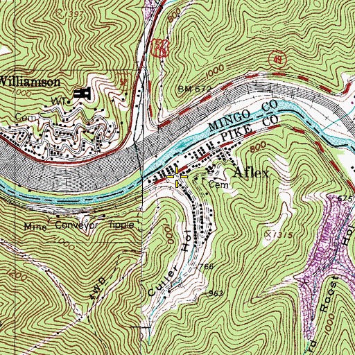 Topographic Map of Culler Hollow, KY