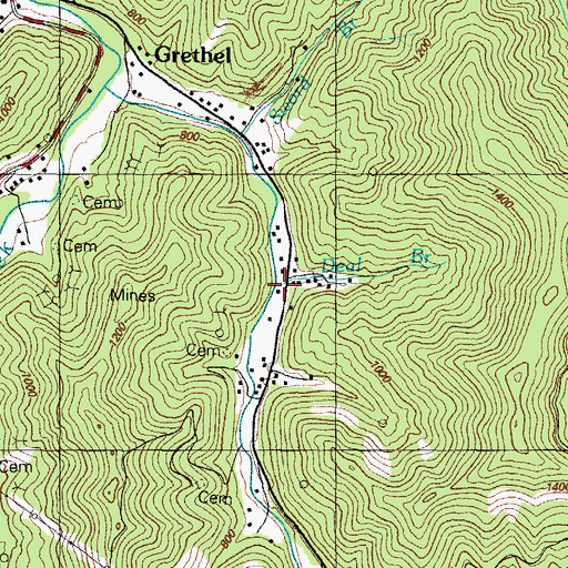 Topographic Map of Deal Branch, KY