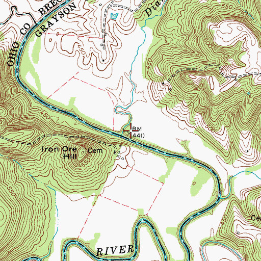 Topographic Map of Diamond Branch, KY