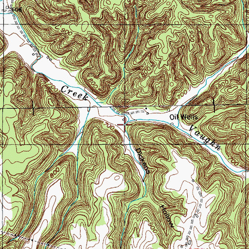 Topographic Map of Dickens Hollow, KY
