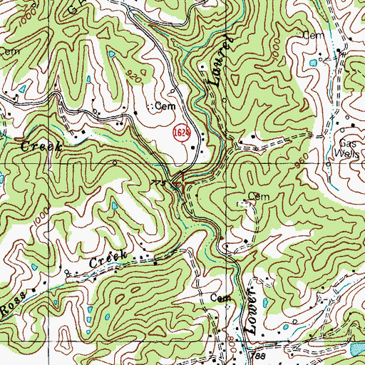Topographic Map of Drakes Creek, KY