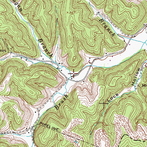 Topographic Map of Dugan Branch, KY