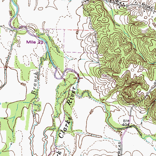 Topographic Map of Duncan Creek, KY