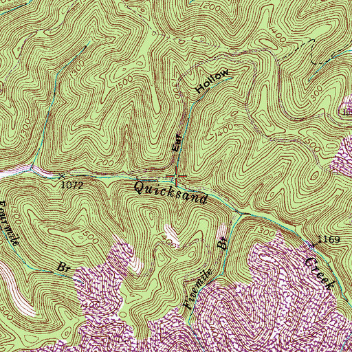 Topographic Map of Eaf Hollow, KY