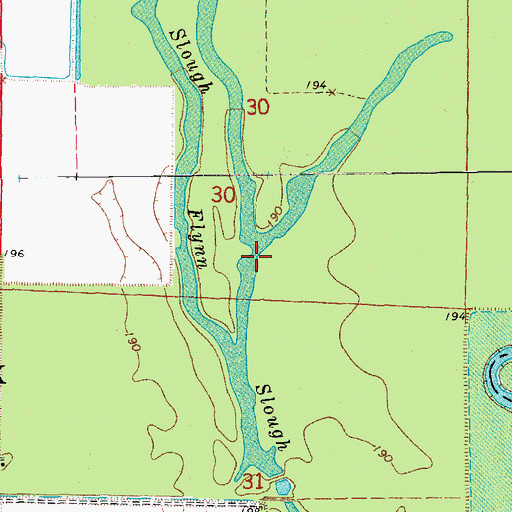 Topographic Map of Flynn Slough, AR