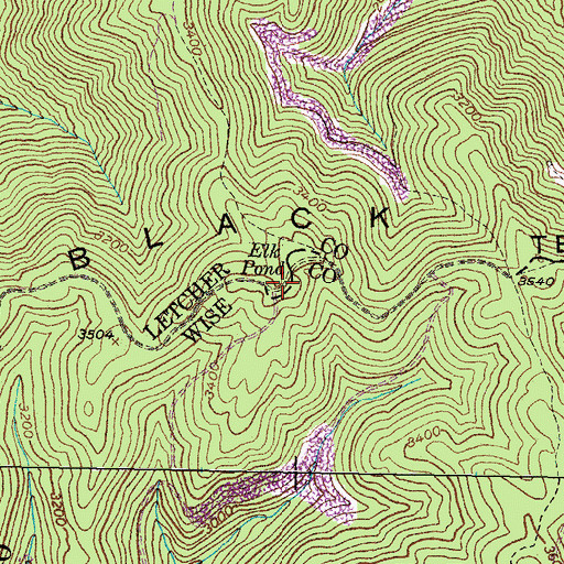 Topographic Map of Elk Pond, KY