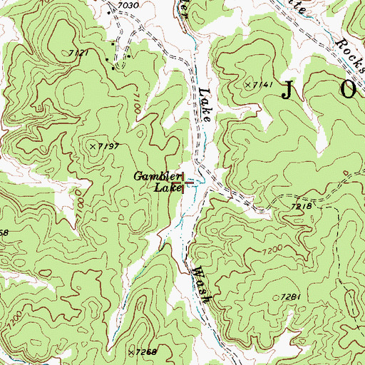 Topographic Map of Gambler Lake, AZ