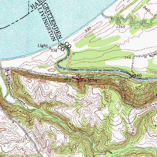 Topographic Map of Ellis Mine, KY