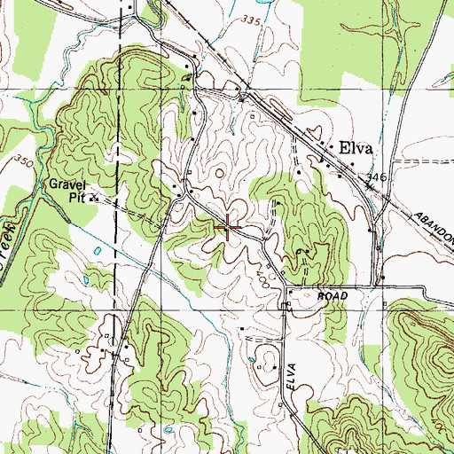 Topographic Map of Elva School, KY
