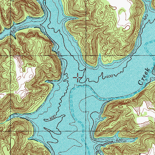 Topographic Map of Fannys Creek, KY