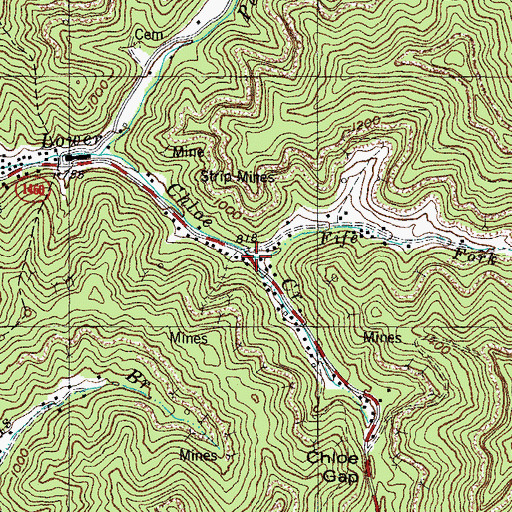 Topographic Map of Fife Fork, KY