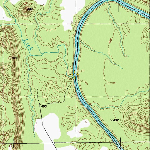Topographic Map of Flat Lick, KY