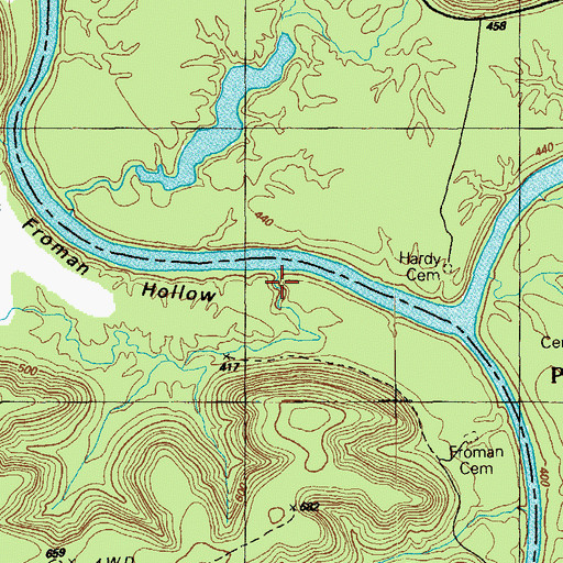 Topographic Map of Froman Hollow, KY