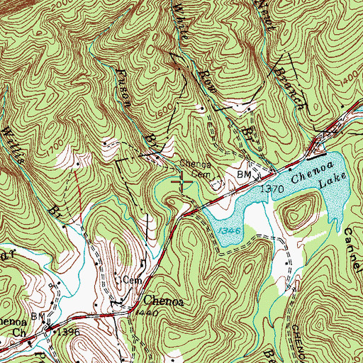 Topographic Map of Fuson Branch, KY