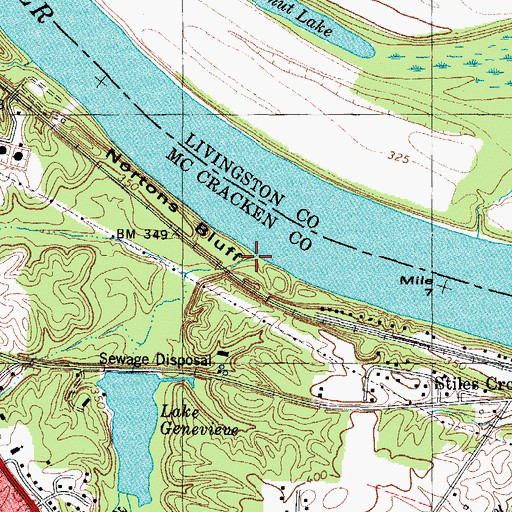 Topographic Map of Garrison Creek, KY