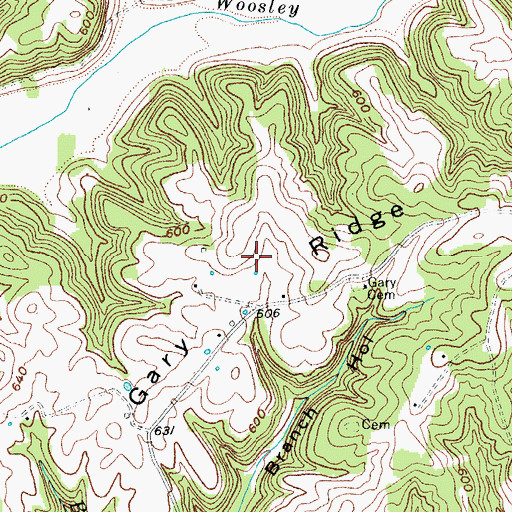 Topographic Map of Gary Ridge, KY