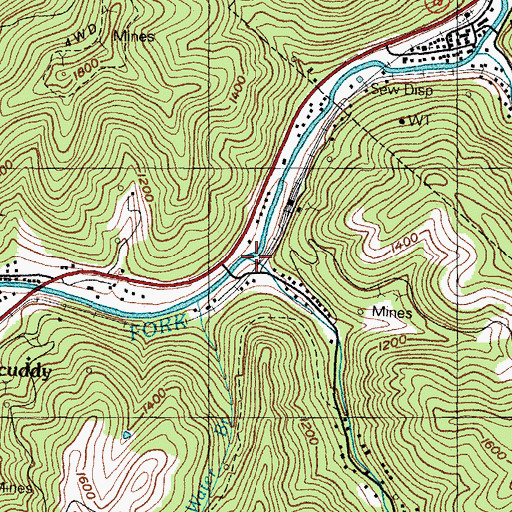 Topographic Map of George Branch, KY