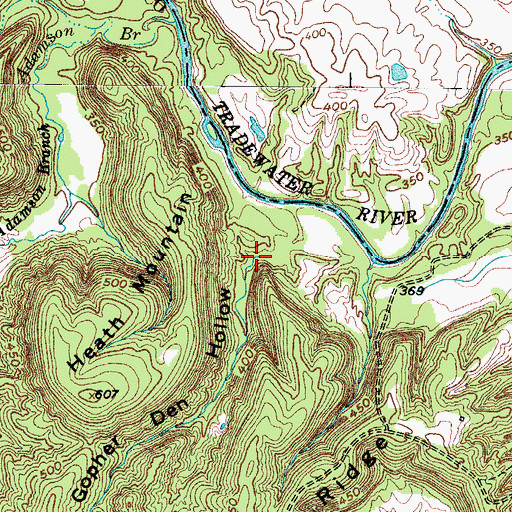 Topographic Map of Gopher Den Hollow, KY