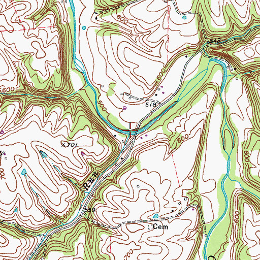 Topographic Map of Grays Run, KY