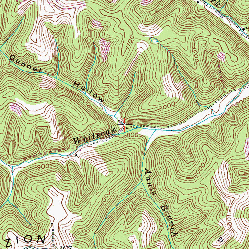 Topographic Map of Gunnel Hollow, KY
