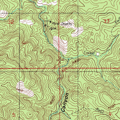 Topographic Map of Garden Creek, AZ