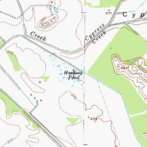 Topographic Map of Harding Pond, KY