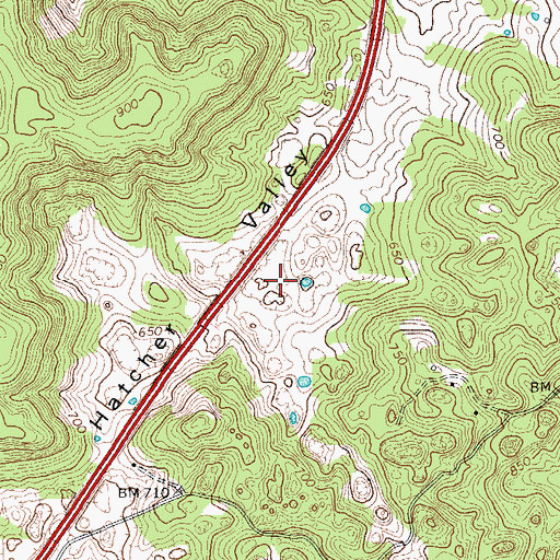 Topographic Map of Hatcher Valley, KY