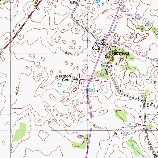 Topographic Map of Hermon Cemetery, KY