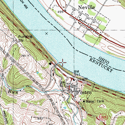 Topographic Map of Holts Creek, KY