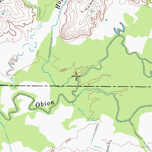 Topographic Map of Hopewell Creek, KY
