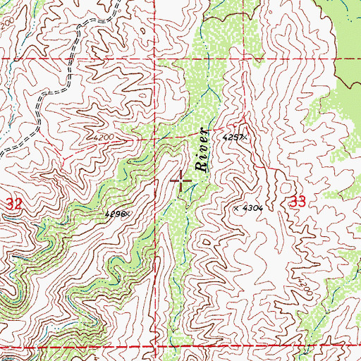 Topographic Map of Gardner Creek, AZ