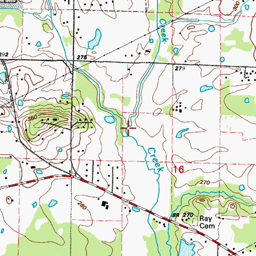 Topographic Map of Gold Creek, AR