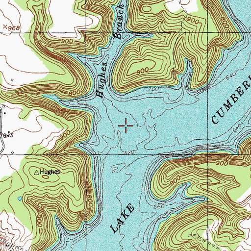 Topographic Map of Hughes Branch, KY