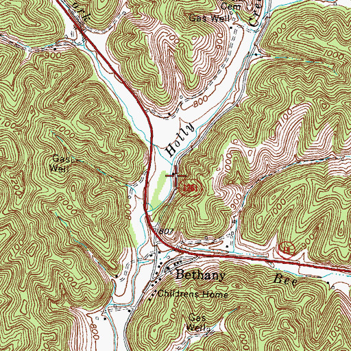 Topographic Map of Hunting Fork, KY