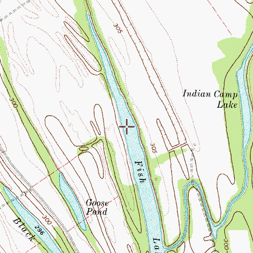 Topographic Map of Indian Camp Lake, KY
